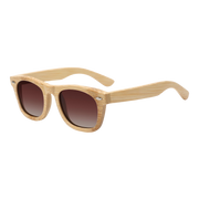 BOSQUE Sol Madera Bambus Sonnenbrille, Frontansicht, braune Gläser