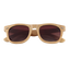 BOSQUE Sol Madera Bambus Sonnenbrille, Detailaufnahme Scharniere und Maserung, braune Gläser